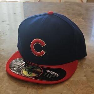 Newera Chicago Cubs Royal Blue & Red Logo Fitted Cap